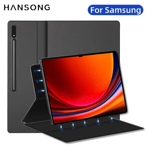 삼성 갤럭시 탭 케이스, S7 S8 S9 11 S7 플러스 S7 FE S8 플러스 S9 플러스 12.4 S9 울트라 14.6 펜꽂이 마그네틱 커버