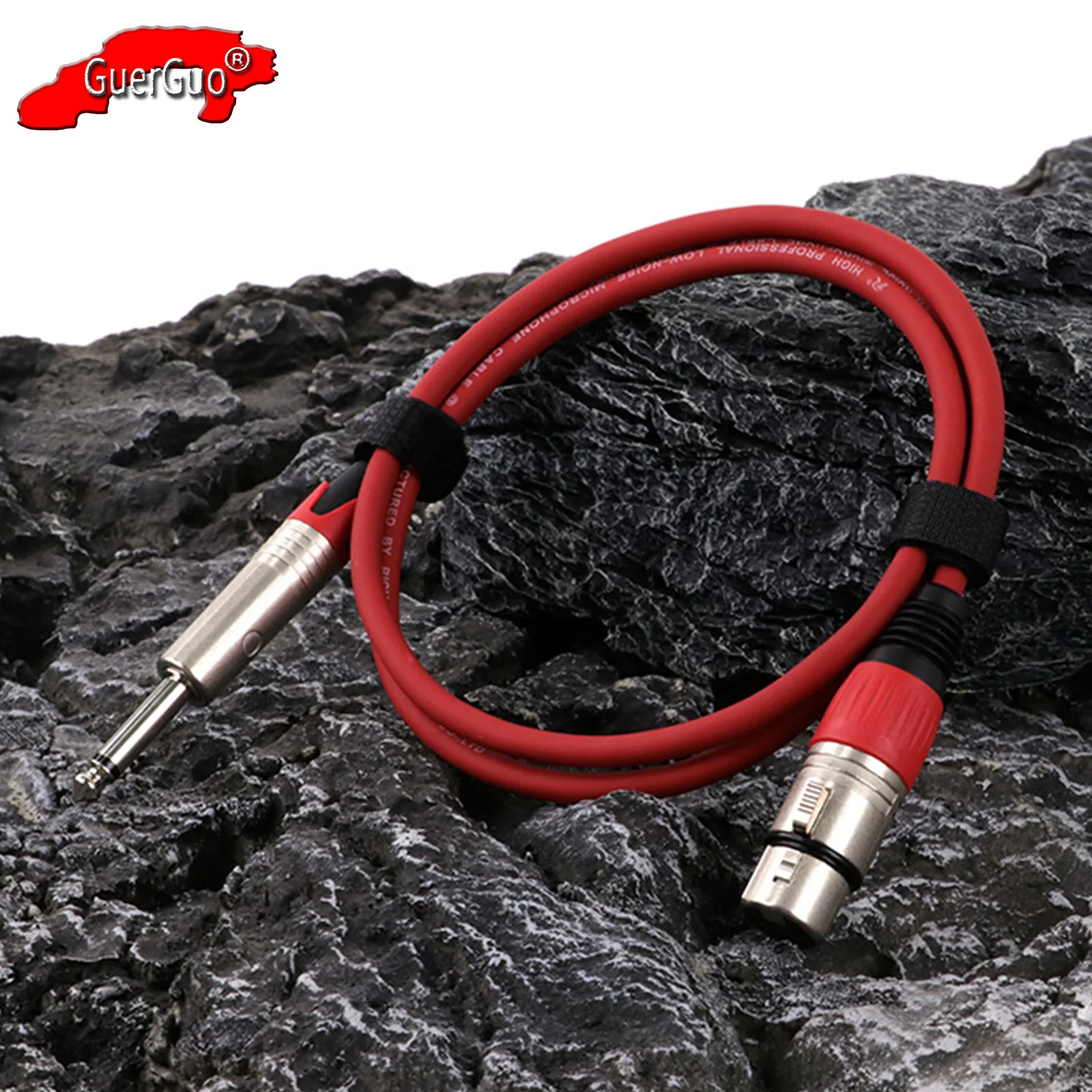 XLR to 1/4 Inch TS Cable,3Pin XLR Female to 6.35mm TS Male Mono Jack Unbalanced MIC Audio Extension Cord for Dynamic Microphone