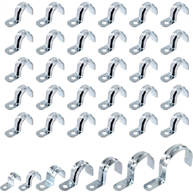 30 قطعة 3/4 (20 مللي متر) طقم حزام أنبوب EMT مطلي بالزنك بفتحة واحدة، مشبك أنبوبي على شكل حرف U 1 #1