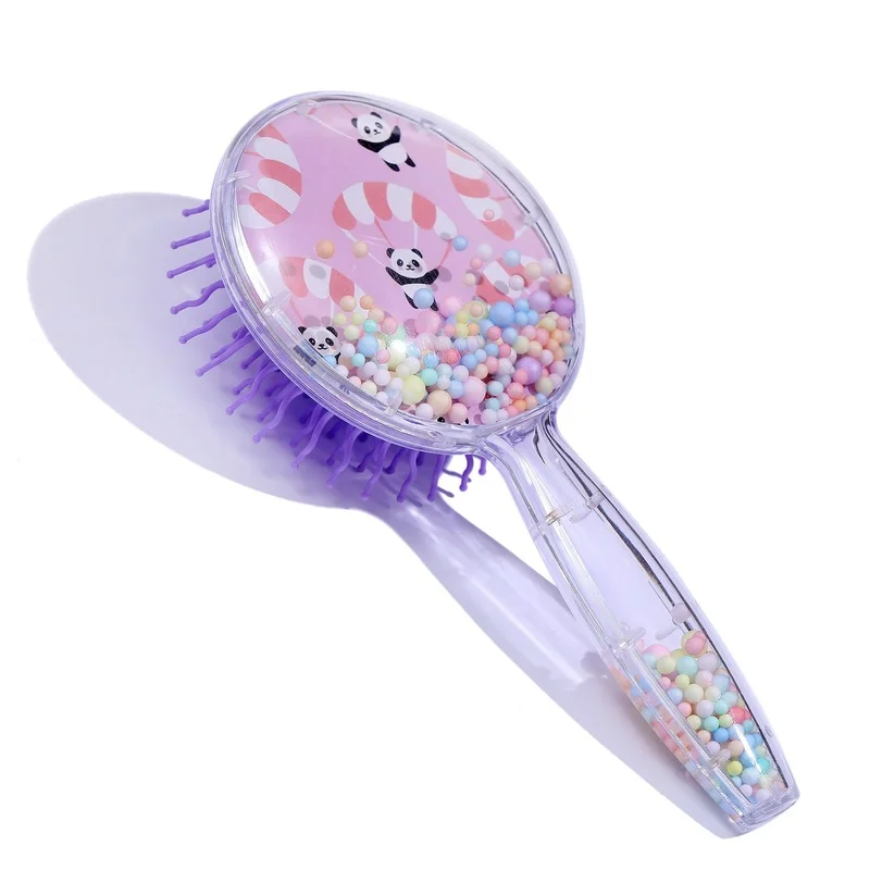 

HOT Oval Cartoon Cute Air Cushion Comb ABS Airbag Comb Quicksand Sequins Hairdressing Plastic Glitter Panda Rabbit Unicorn Comb