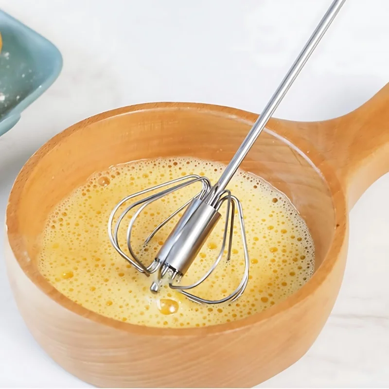 Semi-Auto Egg Beater, Rapid Whisk for Cream Batter in Seconds, Effortless Manual Mixer Saves Energy, Perfect for Baking