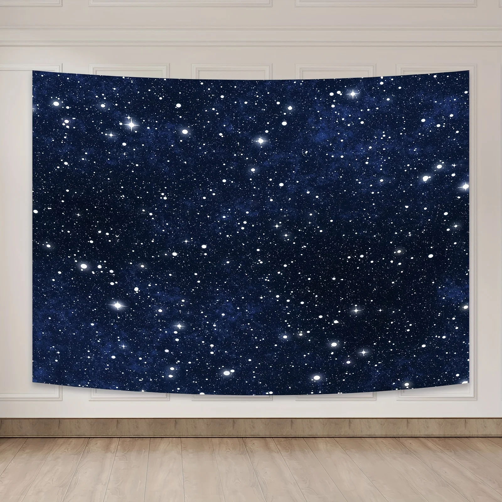 Starry Sky Background Universe Galaxy Theme Stars Deep Blue Universe Photography Background