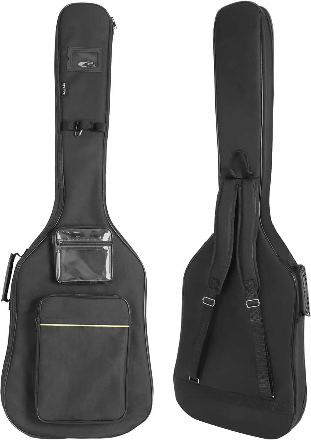 Bass Guitar Gig Bag & Electric Bass Guitar Case with Neck Fixed Strap, 0.35