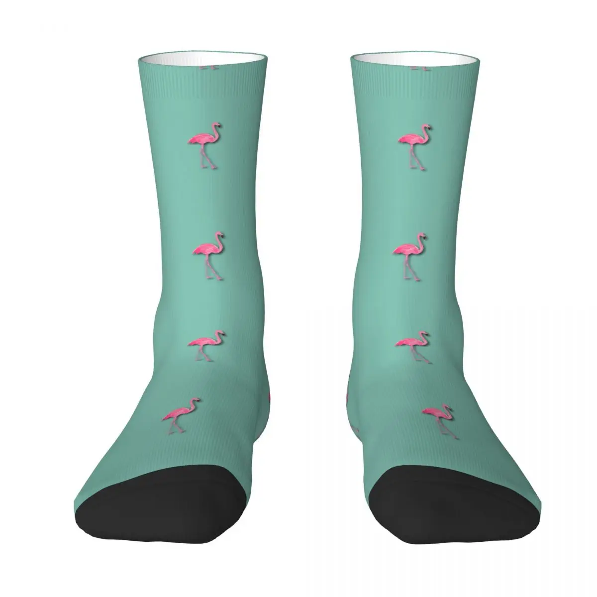 Cute Flamingo Socks Lilly Pulitze Matching Golf Mid Stockings Large Chemical Fiber Teen Casual Socks