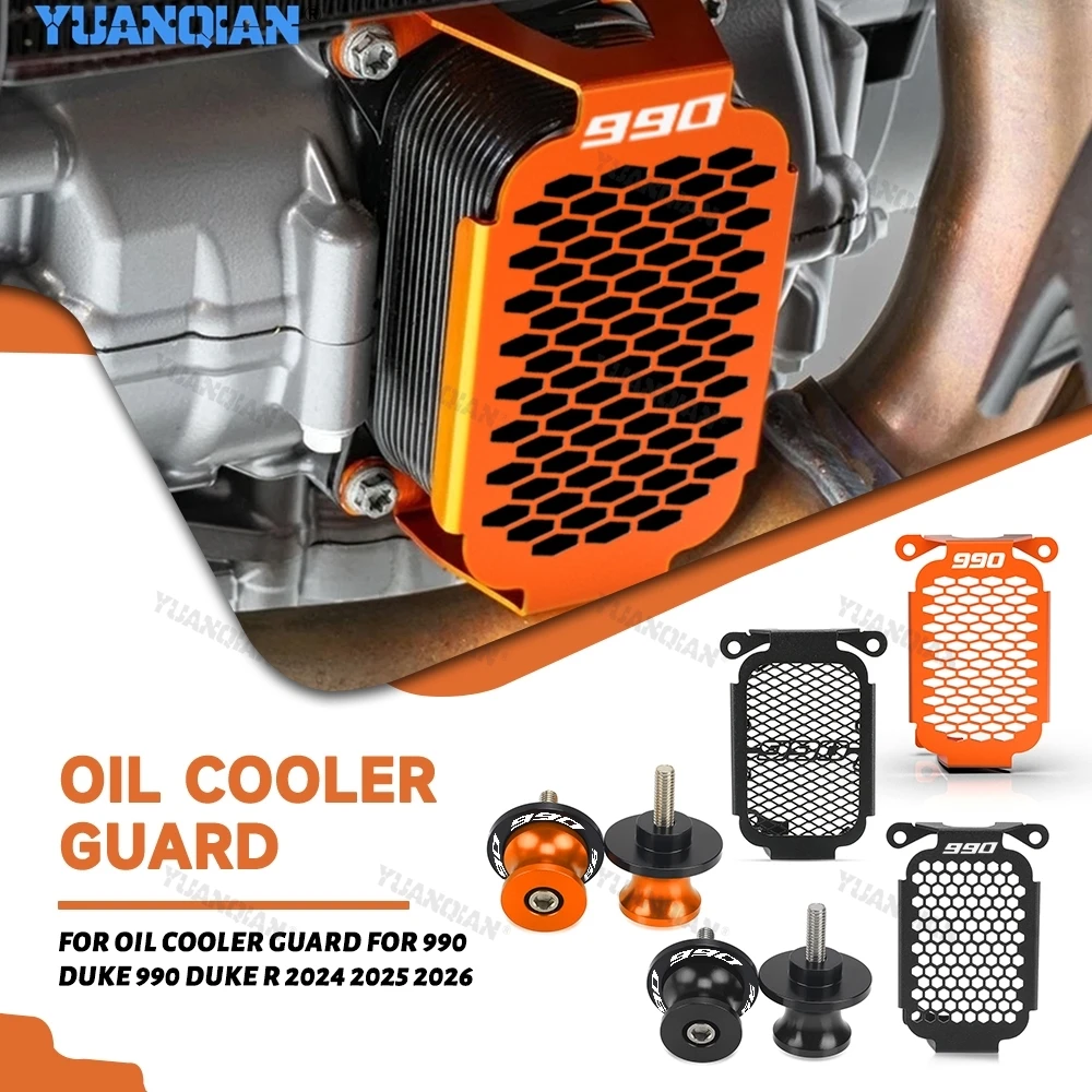 

For Duke 990R 990 R 990Duke Duke990 2024 2025 2026 Motorcycles CNC Oil To Water Heat Exchanger Guard Protector Oil Cooler Guard