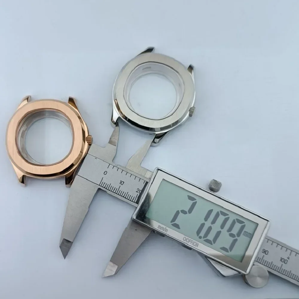 42mm NH35 Case Stainless Steel Case Rubber Strap Sapphire Crystal Glass for NH34 NH35 NH36 Automatic Movement Case Replacements