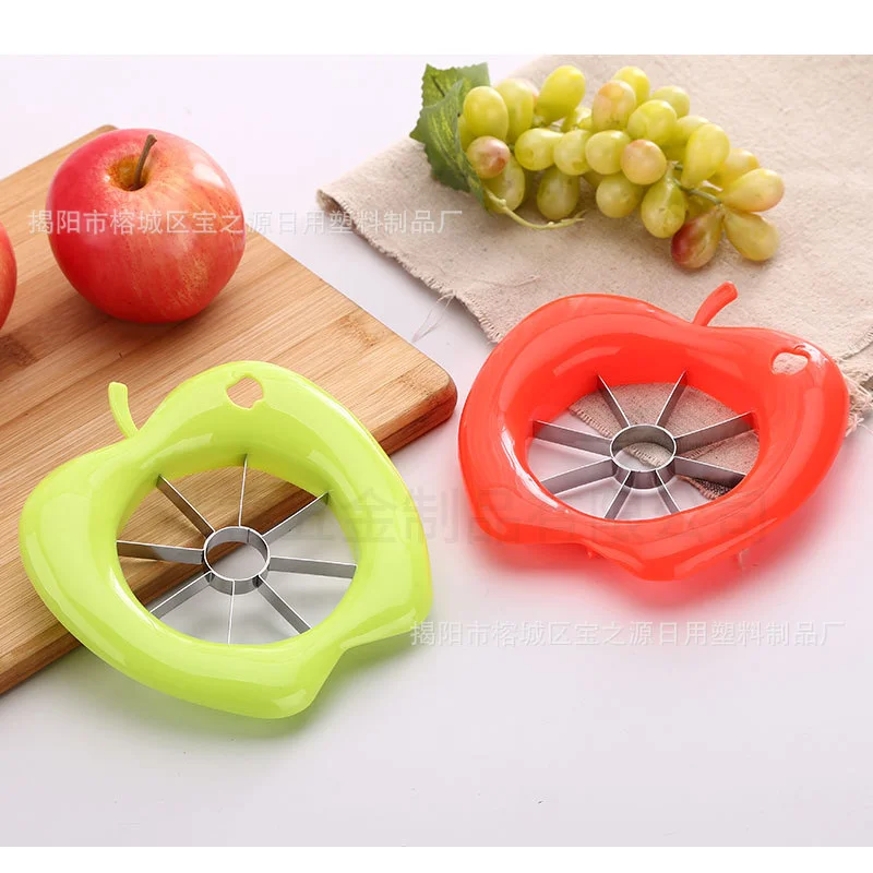 Stainless Steel Assist Apple Slicer Cutter Pear Fruit Divider Tool Apple Corer Divider Comfort Handle for Kitchen Fruit Peeler