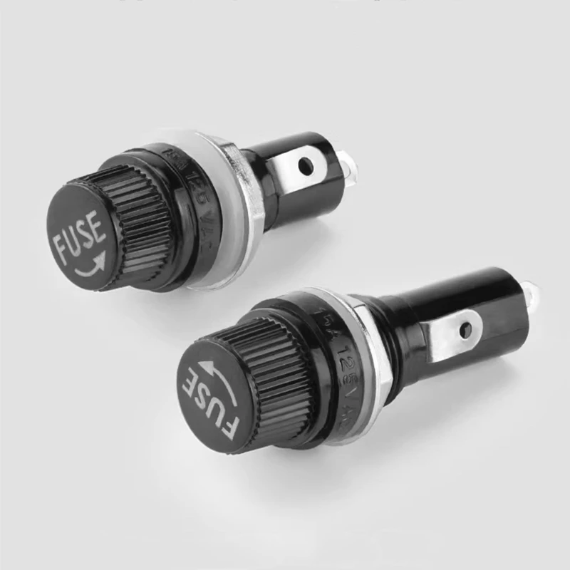 5/10PCS Panel Installation Type Glass Tube Fuse Holder 5x20/6x30mm Electrical Safety Fuse Socket Replacement Accessories