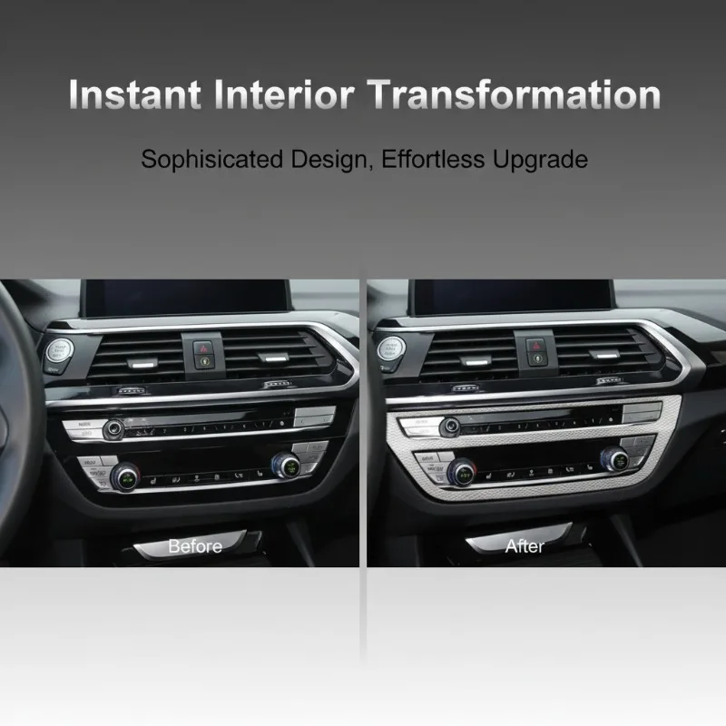 

For BMW X3 X4 G01 G02 18-21 ABS Car Central Control Air Conditioning Volume Frame Trim Interior Car Accessories