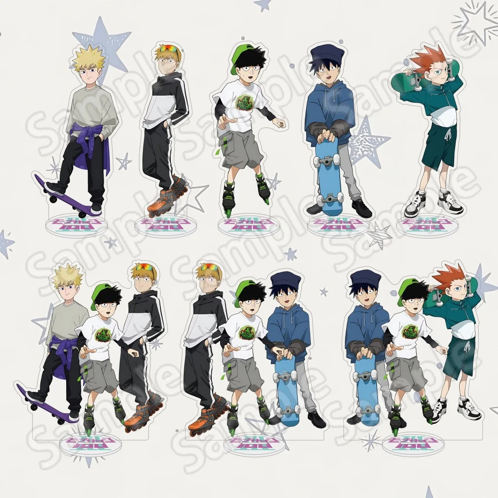 Mob Psycho 100 Anime Figure Shigeo Kageyama Reigen Arataka Teru Acrylic Stand 15cm Model Plate Desk Decor Toy Gift Keychain