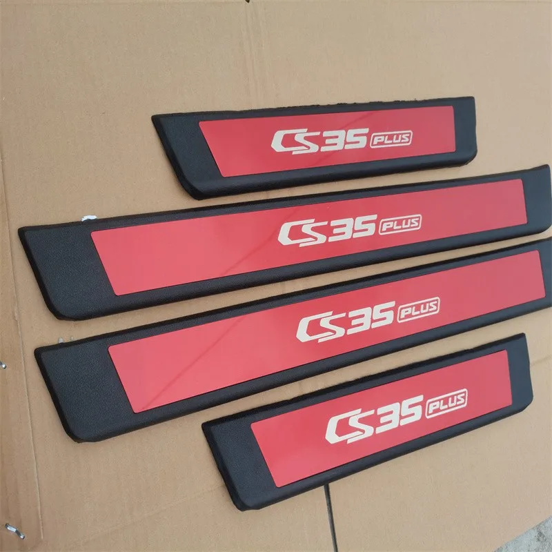 car assecories For CHANGAN CS35PLUS Door Sill Pedal Scuff Plate Stainless Steel Guard Protector Car Styling Stickers