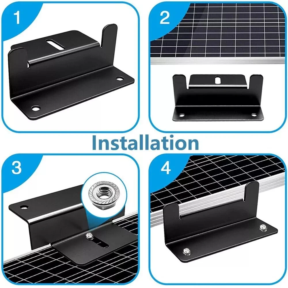 مجموعة لوحة طاقة شمسية Z قوس جبل خفيفة الوزن بأكسيد الألومنيوم تصاعد بين قوسين للمقطورات المنازل المتنقلة سقف الملحقات