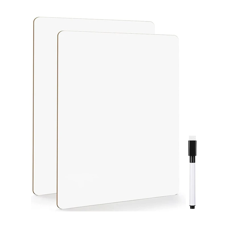 Placa pequena de apagamento a seco, mini quadro branco portátil dupla face para estudantes professores kit de material escolar