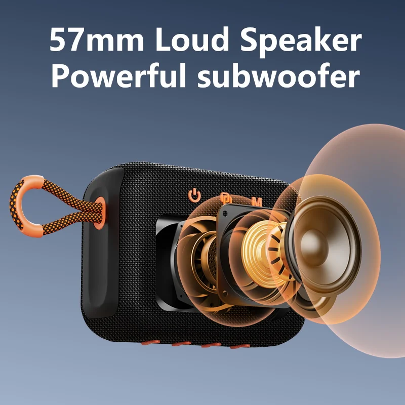 ZEALOT S75 10W Wireless Speakers, Outdoor Portable Subwoofer Speaker Waterproof IPX 6, Wireless Speaker, Dual Pairing,3000mAh.