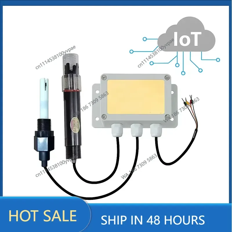 RS485 2 in 1 Industrial Submersible Integrated PH Conductivity Meter Multi-parameter Water Quality Sensor