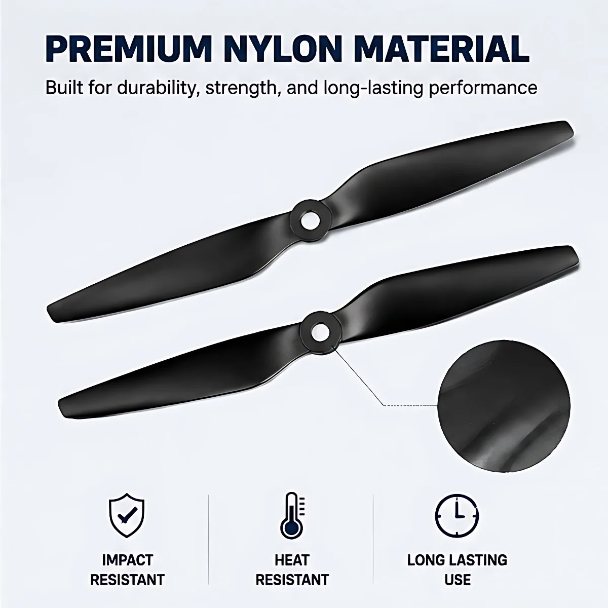 Nylon Propeller 10x5 12x7 13x7 14x7 15x8 16x10 for RC Airplane Electric Direct Drive XAERO 2Pcs