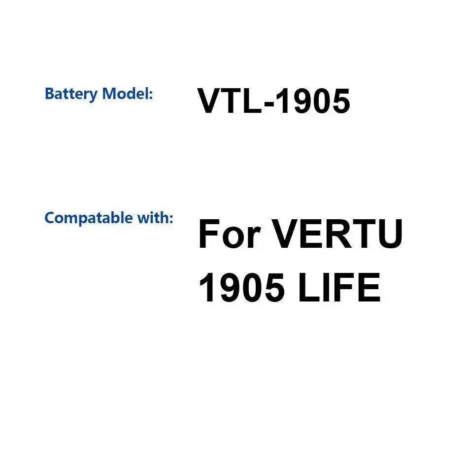 

Аккумулятор для мобильного телефона высокой емкости 4500 мАч для Vertu 1905 Life Vtl-1905, высокая совместимость