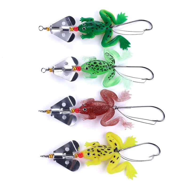 

Frog Soft Baits Shad Durable Fake Lure Jigging Fishing Lure Prop Topwater Carp Catfish Bait Artificial Wobblers