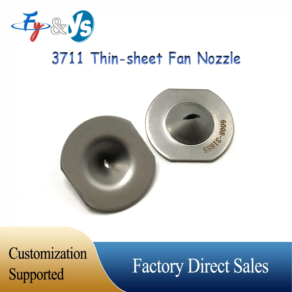 

3711 Paper Mill Cleaning Nozzles Stainless Steel Thin-sheet Fan Nozzle, For Corrugated Cardboard Humidification 45-75 Degrees