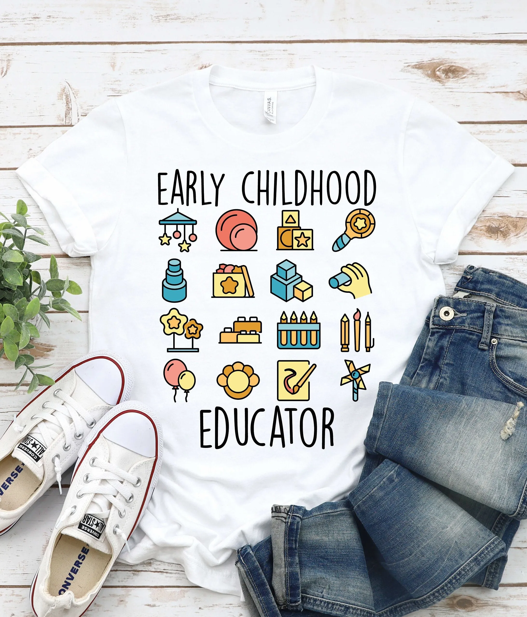 Early Childhood Educator T Shirt Daycare Teacher Provider Education Activity