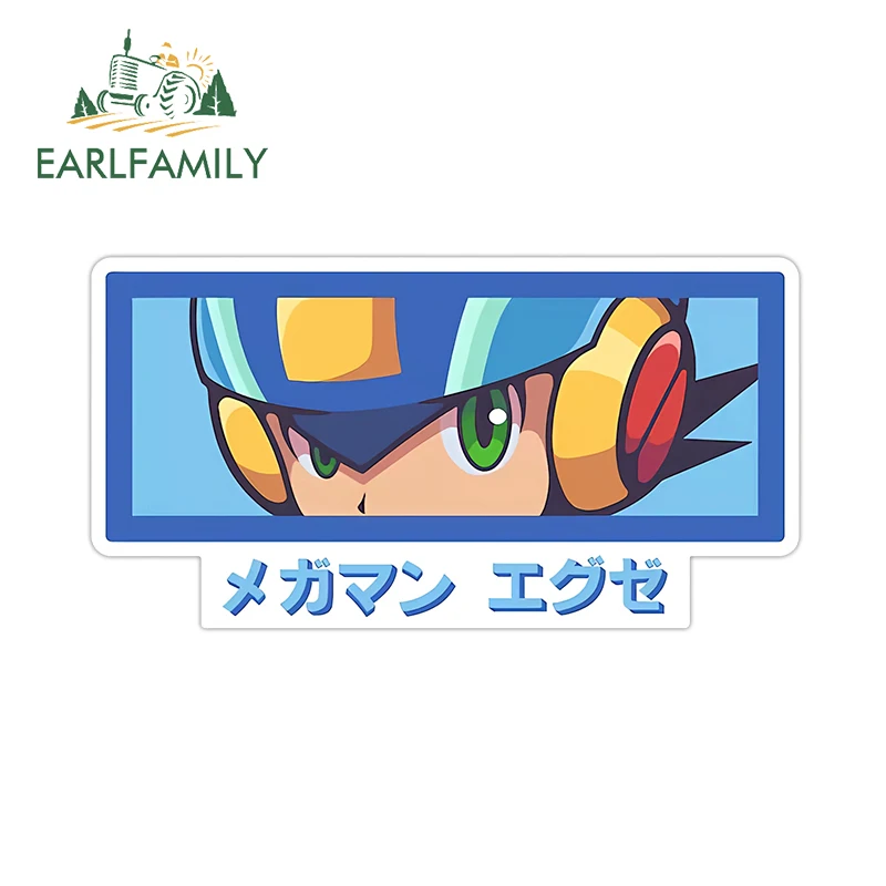 

EARLFAMILY for Mega Man Bosses Cut Man Car Accessories Sticker Personality Vinyl Decal Cool Scratch Proof Rear Decoration