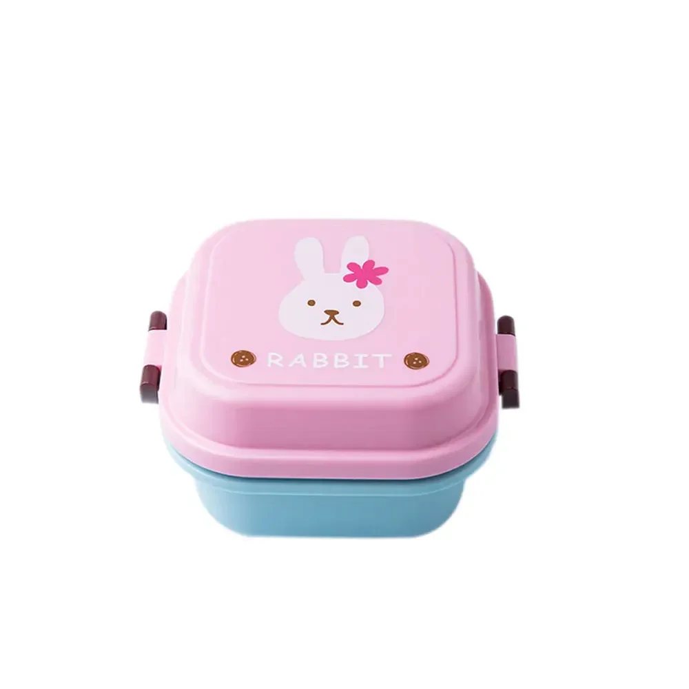 Children's Mini Cute Cartoon Food Storage Box School Portable Lunch Box Plastic Food Grade Student Gift Small Camping Cook Set view 6