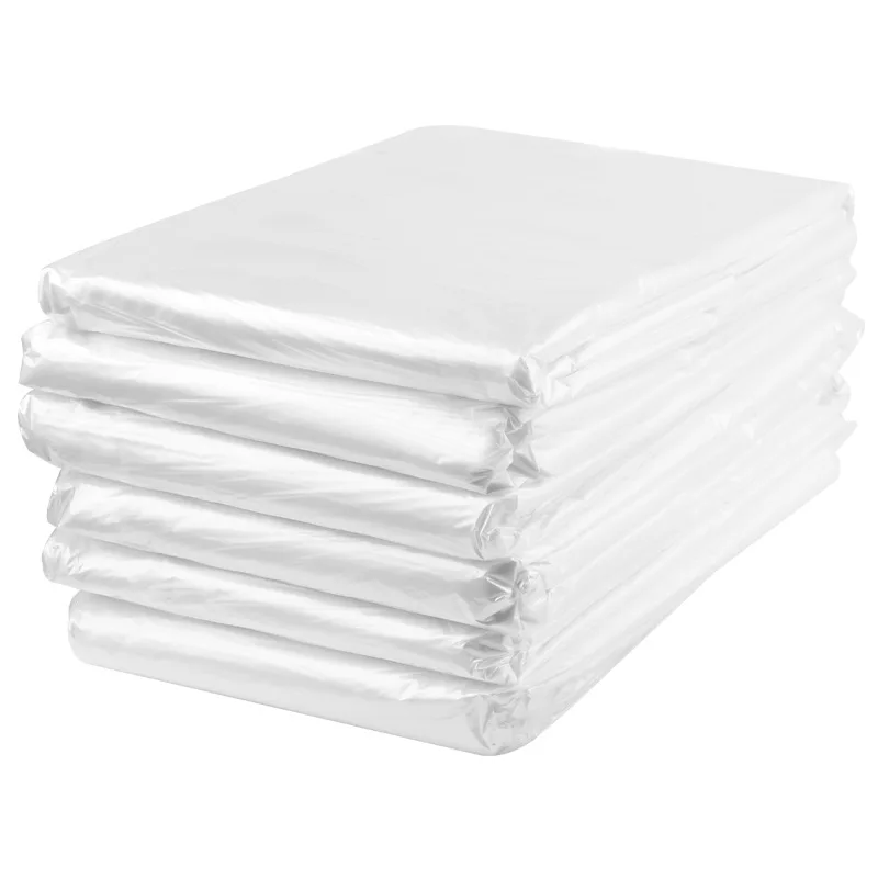 White Flat Plastic Garbage Bags Disposable Hotel Hotel Transparent Bags Wholesale Large and Medium Size