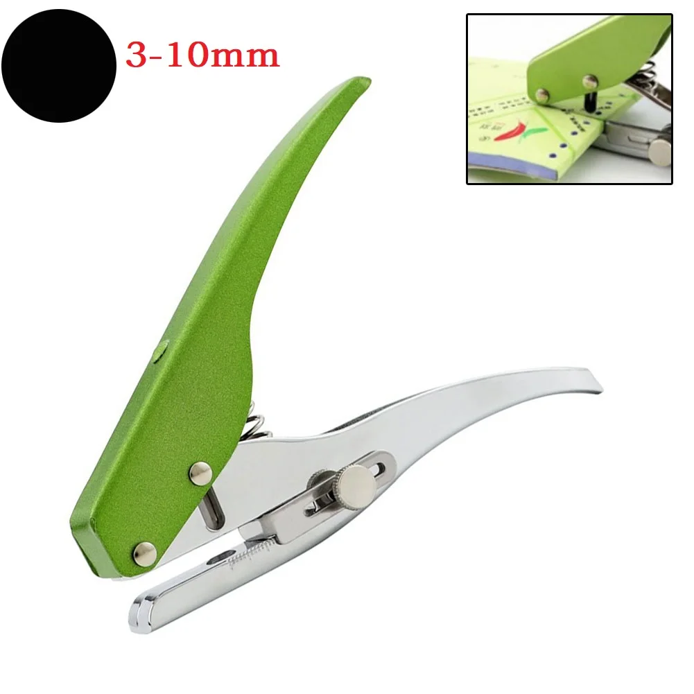 3-10mm Hand-Held Circle Round Single Hole Punch Paper Punch For ID Cards Photos Home Products Tools Accessories