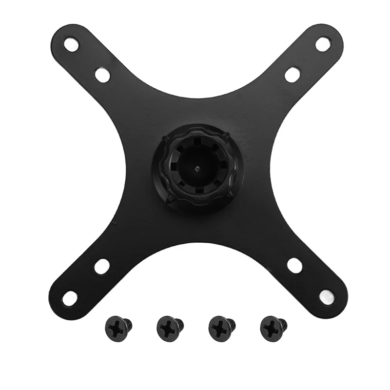 Portable Monitor Mounting Adapter Bracket Plate, 17Mm Ball Head To 100X100mm 75X75mm, Wall Mount Arm Mount Universal