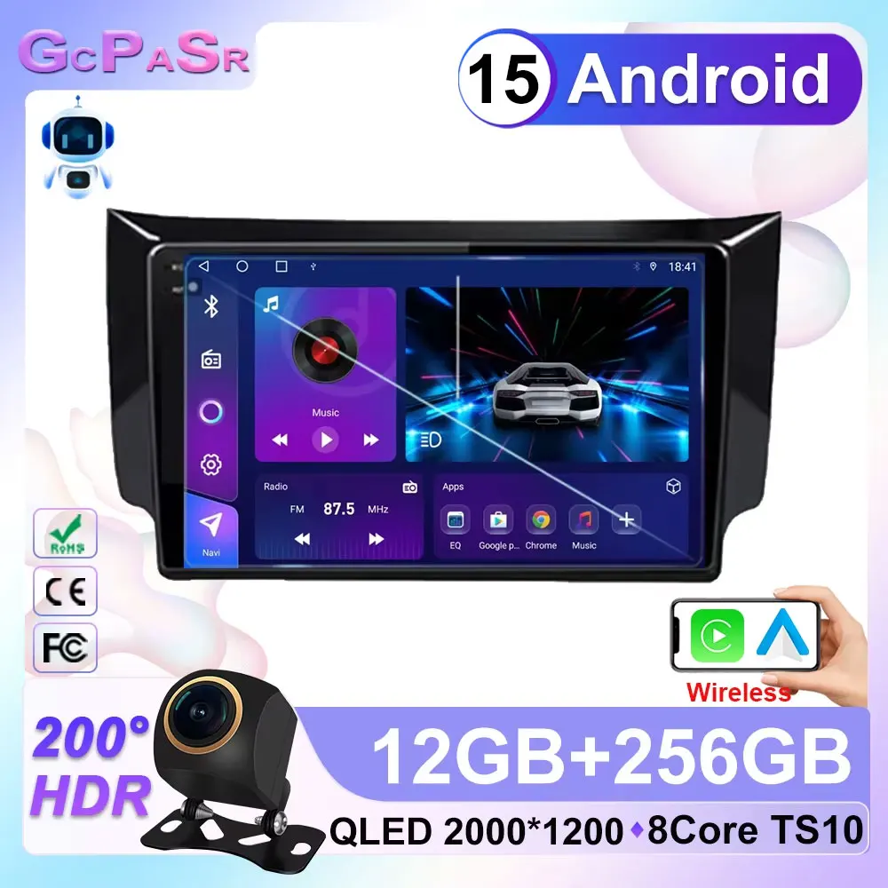 

Android Car Radio For Nissan Sylphy B17 Sentra 12 2012-2018 Navigation GPS Head Unit Stereo 5G WIFI Multimedia Wireless Carplay