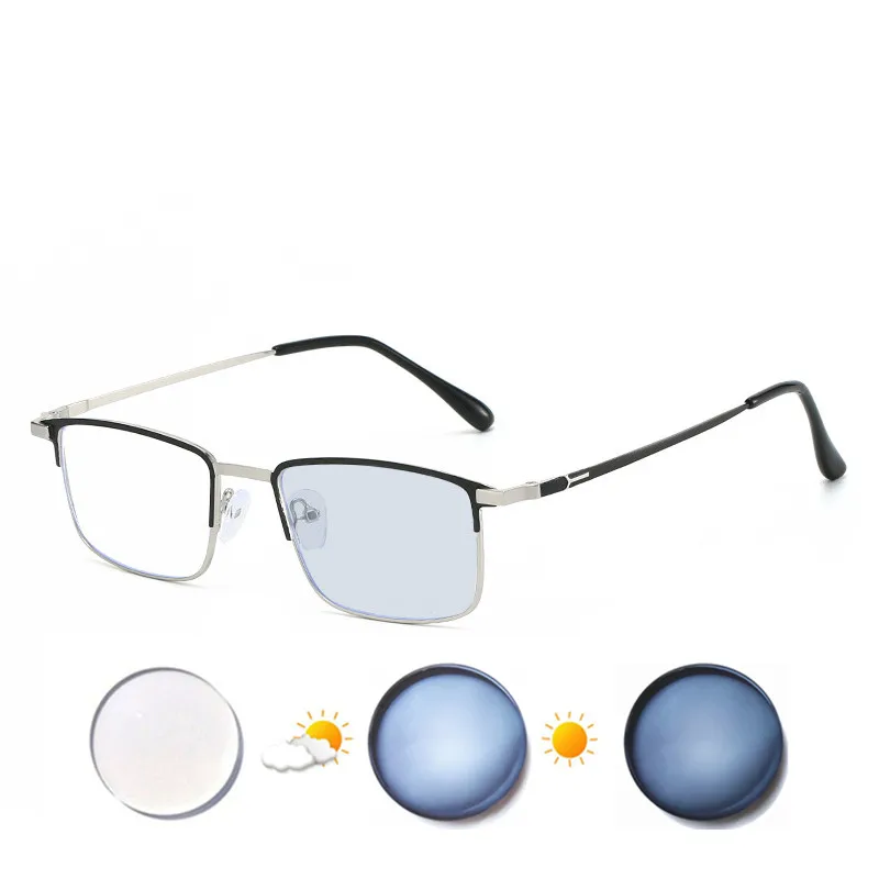 نظارات طبية رجل امرأة إطارات سبائك قابلة للتخصيص لقصر النظر والاستجماتيزم كروية -0.25 إلى -10 أسطوانية -0.25 إلى -2.0 عدسات حماية من الضوء الأزرق أو ضوئية اختيارية F127