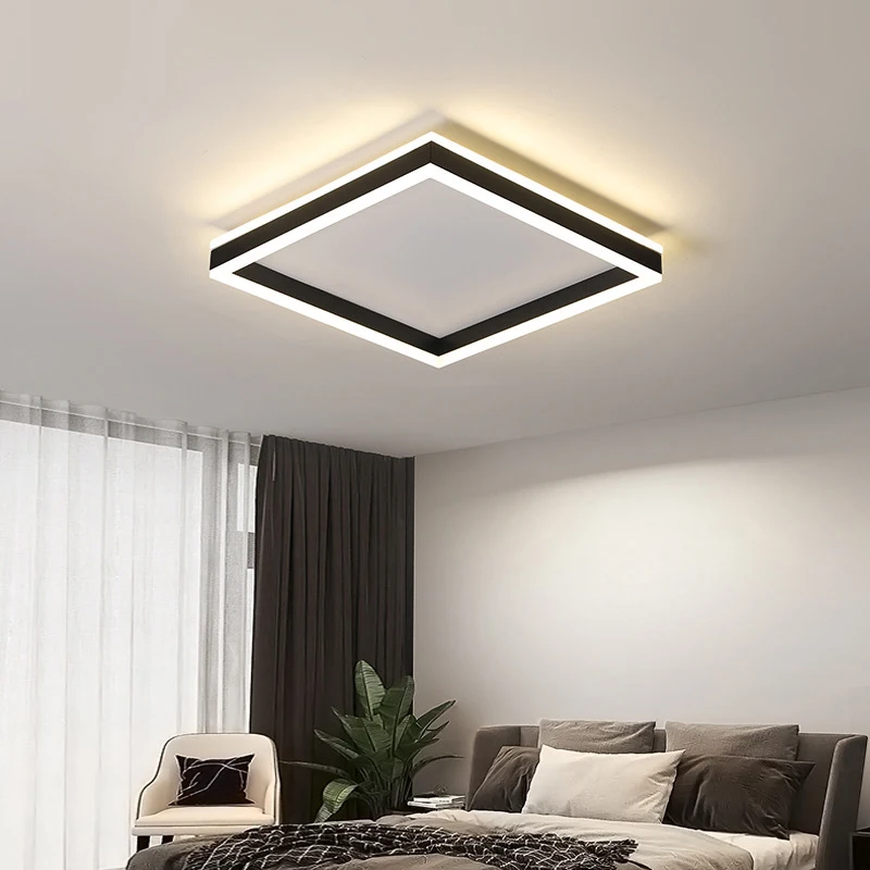 Imagem -05 - Moderno Minimalismo Rodada Led Luzes de Teto Lâmpada do Quarto Círculo Acrílico Regulável Quarto de Estudo Lâmpadas Iluminação Interior Luminárias Brilho