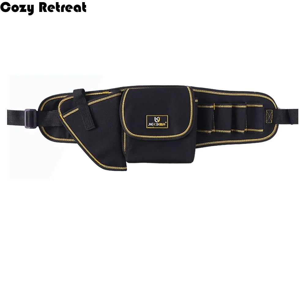 

Multi-Pocket Oxford Cloth Waist Tool Pack with Adjustable Belt Waterproof Tool Bag Wear Resistant Waist Tool Kit Household
