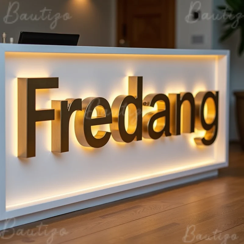 

Custom LED Light Up 3D Metal Letters Sign For Outdoor Business Storefront Waterproof Illuminated Backlit Signage