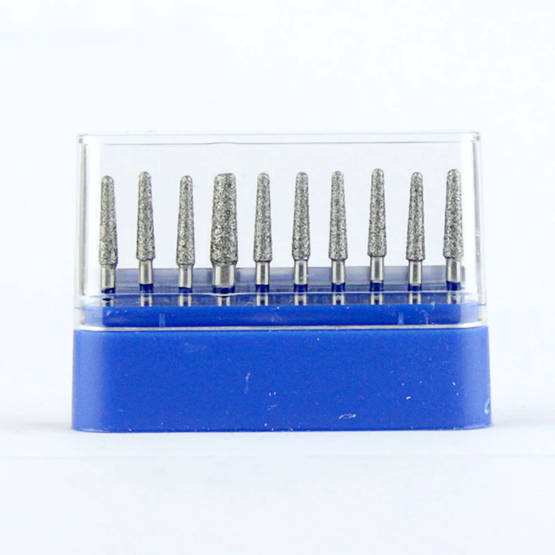 10 pcs/lot Dental Daimond Bur Round End Cone TR-14 Brocas Dentárias para Broca Anéis Azuis Alta Qualidade Odontologia Ferramentas de Moagem