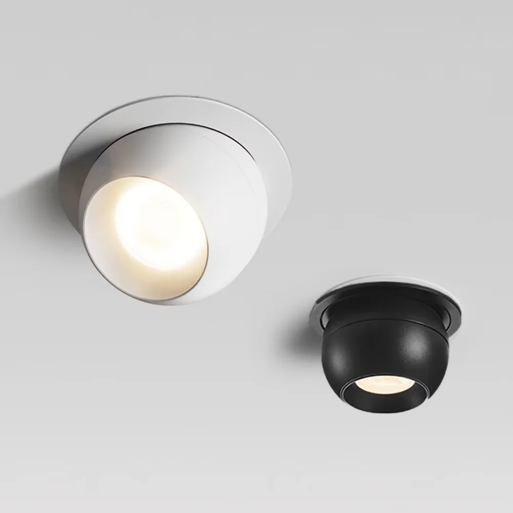

Dimmable COB LED Ceiling Lights Recessed LED Spotlight 9W 12W 15W 20W Rotating Downlight For Kitchen Bedroom Background Lighting