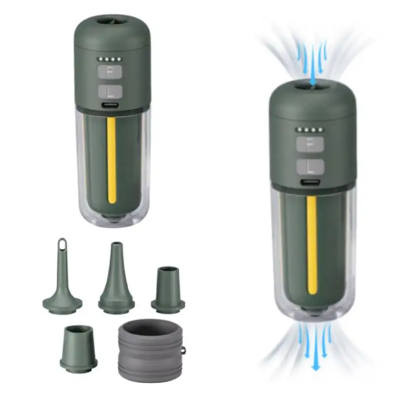 

Portable Air Pump for Inflatables 430L/min Ultra Fast Air Mattress Pump 2000mAh Battery & Camping Light Electric Air Pump Type-C