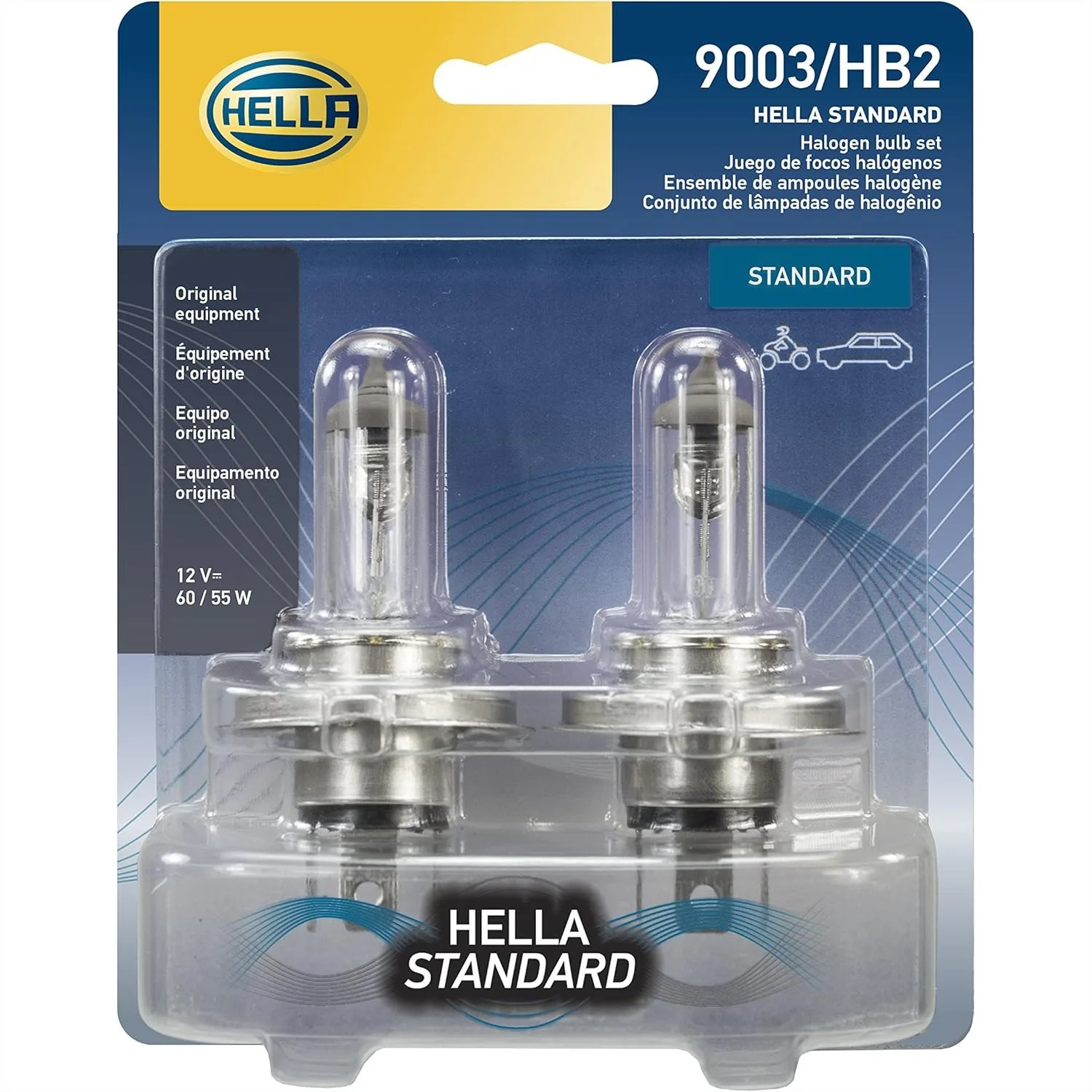 

Standard Halogen Bulbs 9003 60/55W 12V with Twin Pack for Headlight Replacement