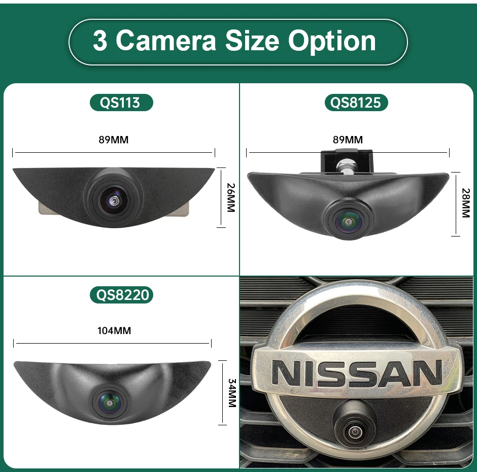 CCD AHD 1080P Vehicle logo Car Front View Camera For Nissan Xtrail T30 Tiida Qashqai J10 J11 Pathfinder March Patrol 370Z