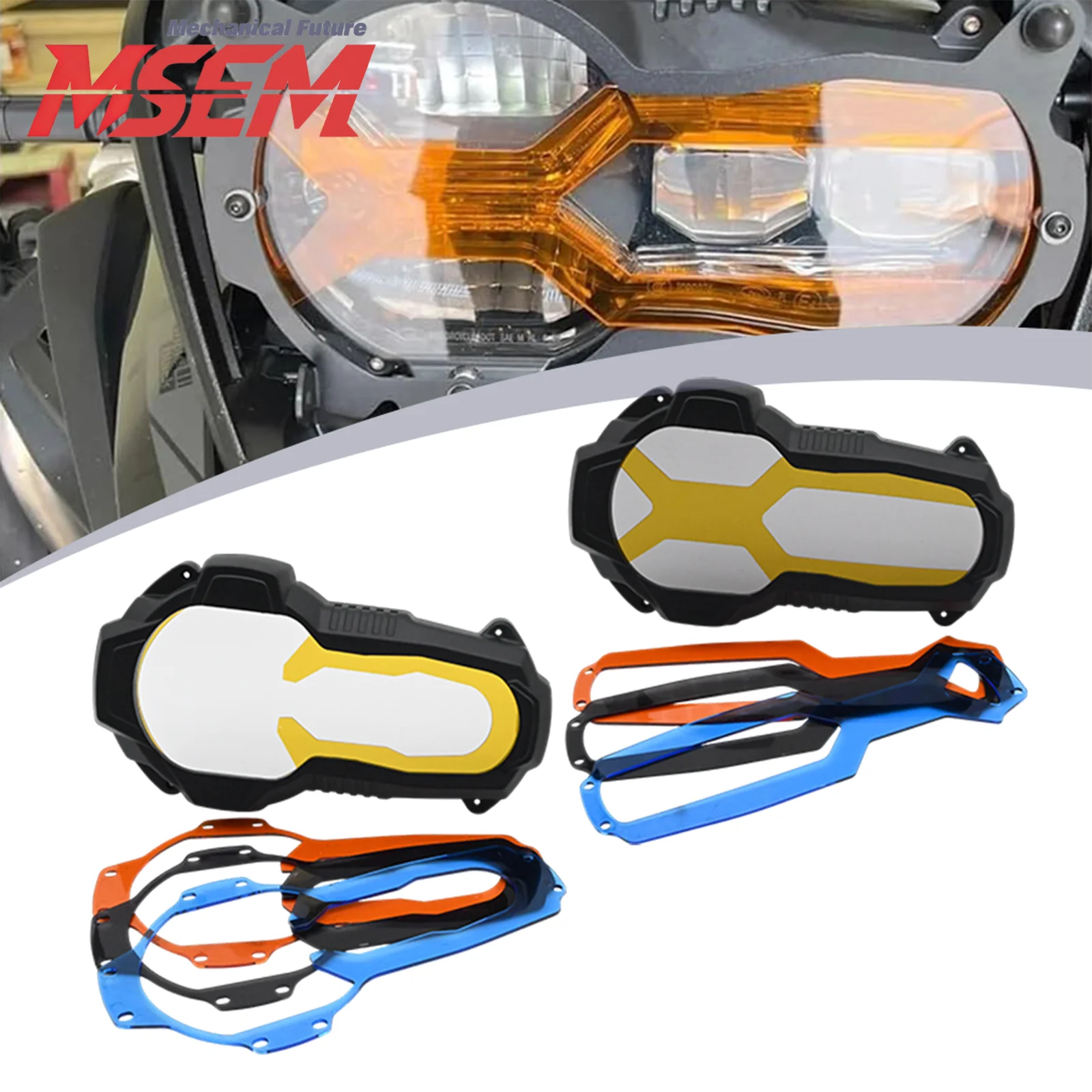 Motorcycle Headlight Protector Head Lights Guard Cover For BMW R1200GS R1200R R1200RT R1250GS&Adventure R1250R R1250RS 2014-2024