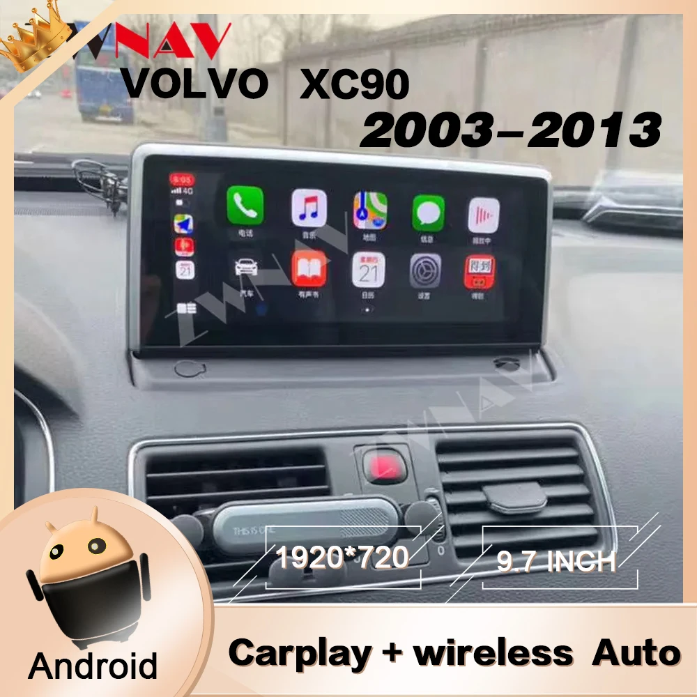 

Автомагнитола 2 Din на Android для VOLVO XC90 2003-2013, мультимедийная стереосистема Carplay, Bluetooth, DSP, GPS-навигация, головное устройство, аудио