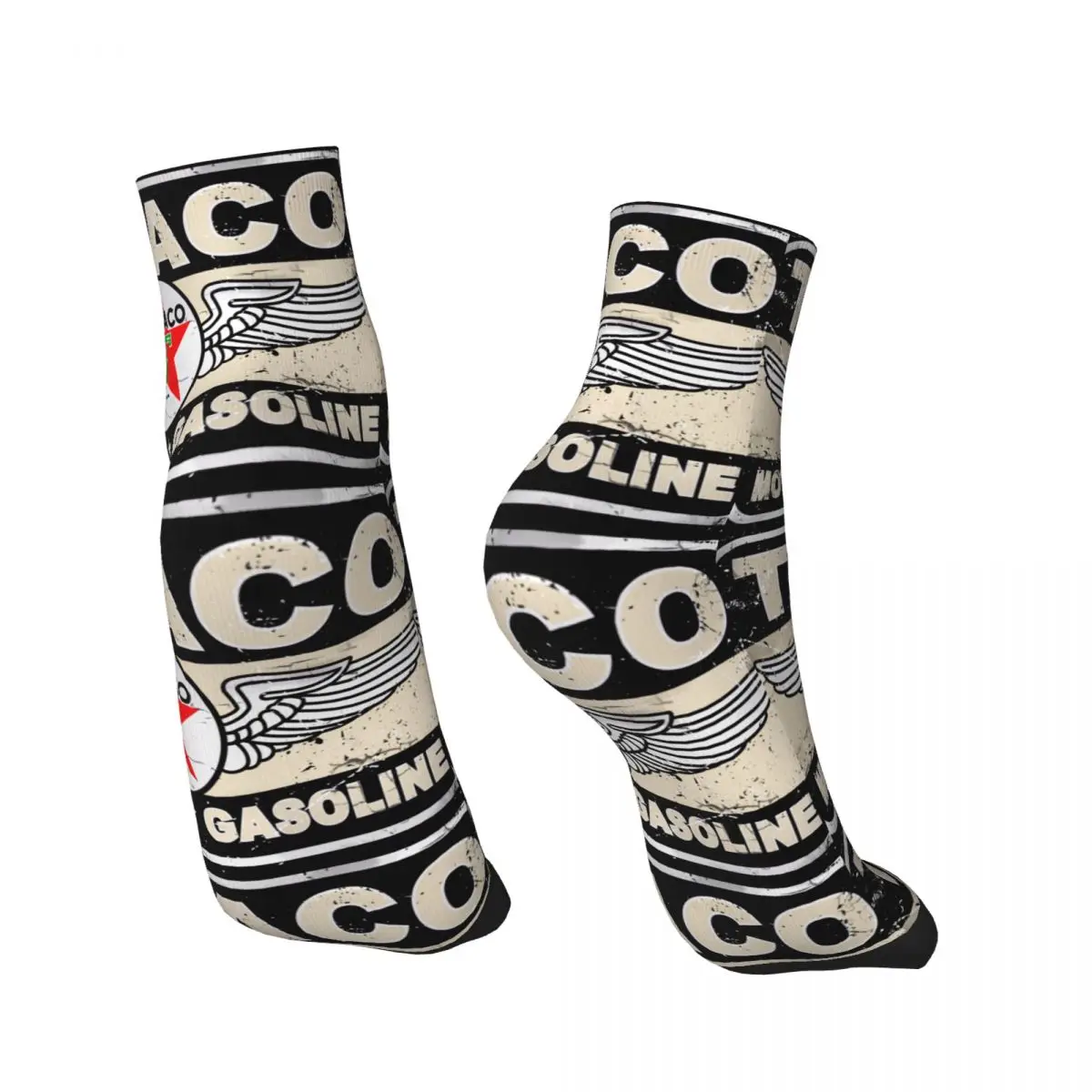 Vintage Texaco Sign Mens Crew Socks Unisex Cool 3D Print Dress Socks