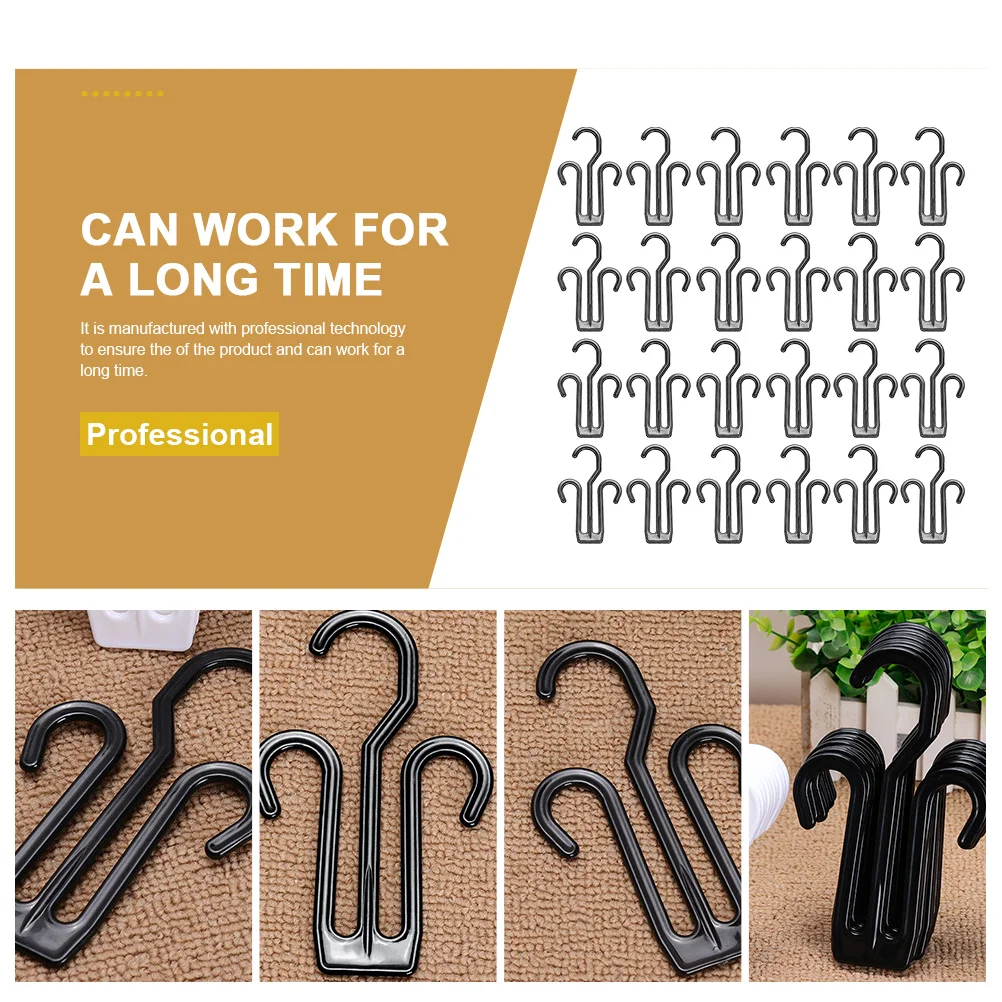 

24pcs Black Thickened Plastic Shoe Drying Hooks Racks for Shoes Slippers Child Portable Travel Sturdy Hanger Organizer Storage