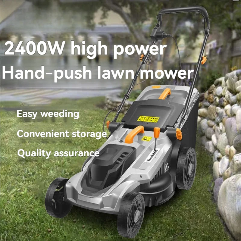 Multifunctional Lawn Mower Adjustable Cropper Outdoor Lawn Mower Weed Whackers Hand Propelled Electric Grass Cutter Field Mower