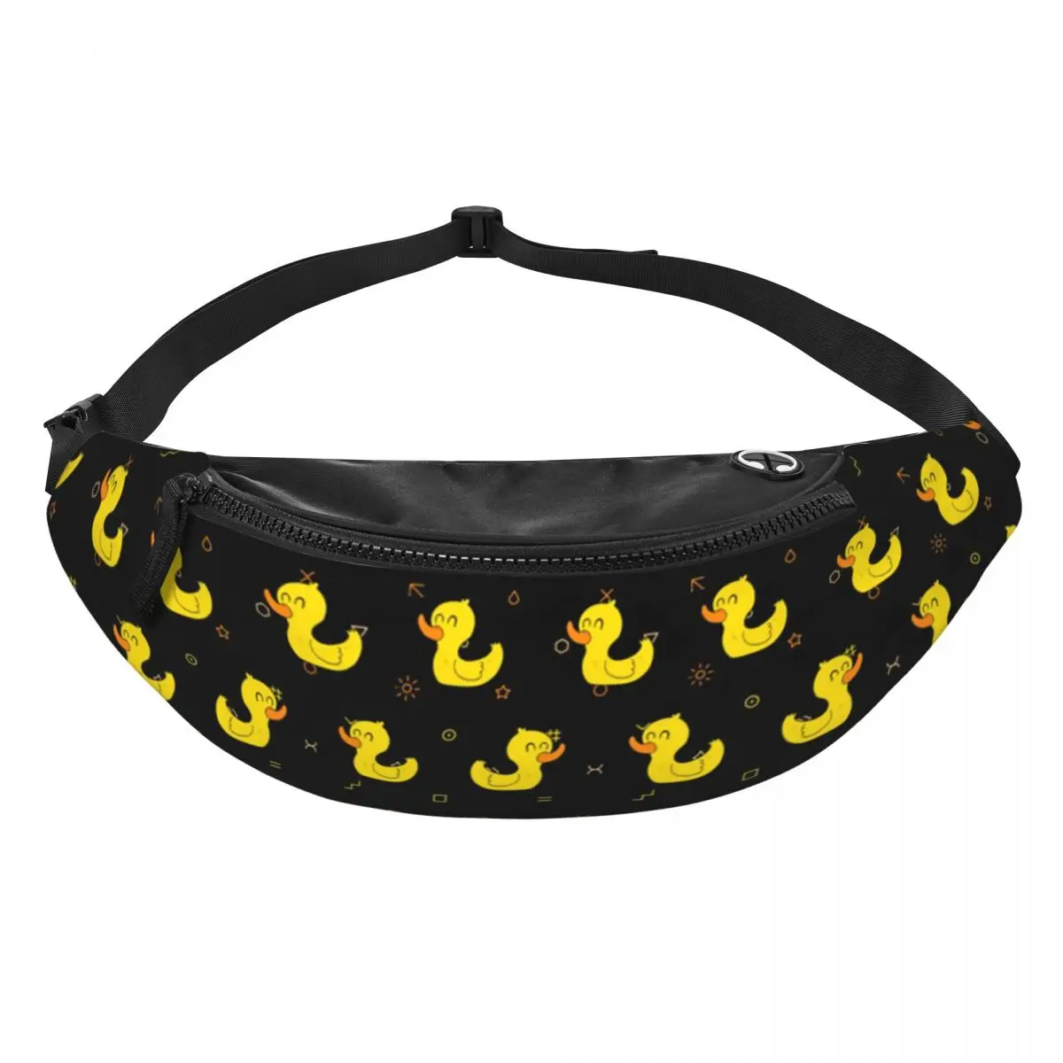 Bolsa de cintura crossbody dos desenhos animados para homens e mulheres, bolsa de dinheiro do telefone correndo, bonito patos padrão Fanny Pack, moda