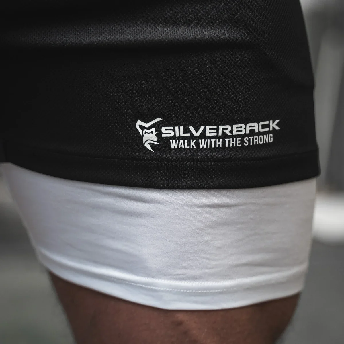 SILVERBACK Mens Double Layer Fitness Shorts Men Gym Training 2 in 1 Sports Shorts Quick Dry Workout Jogging Multi-pocket Short