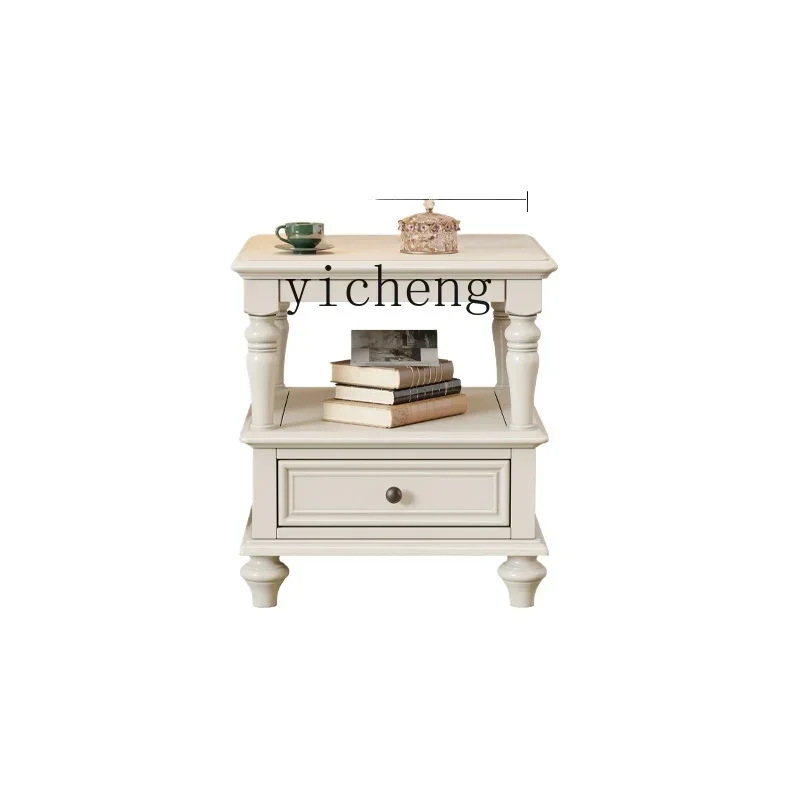 

white all-solid wood edge sofa square few simple and beautiful cream style living room log small coffee table