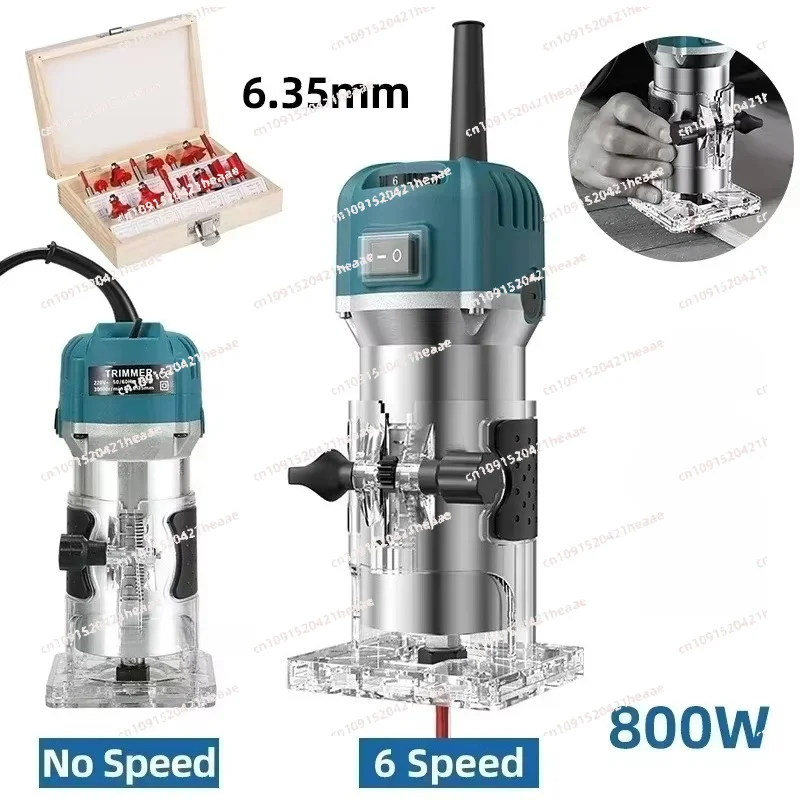 Suitable for Woodworking Laminate Trimmer Engraving Slotting Wood Router Carpentry Manual Trimming Tools Electric Trimmer Router