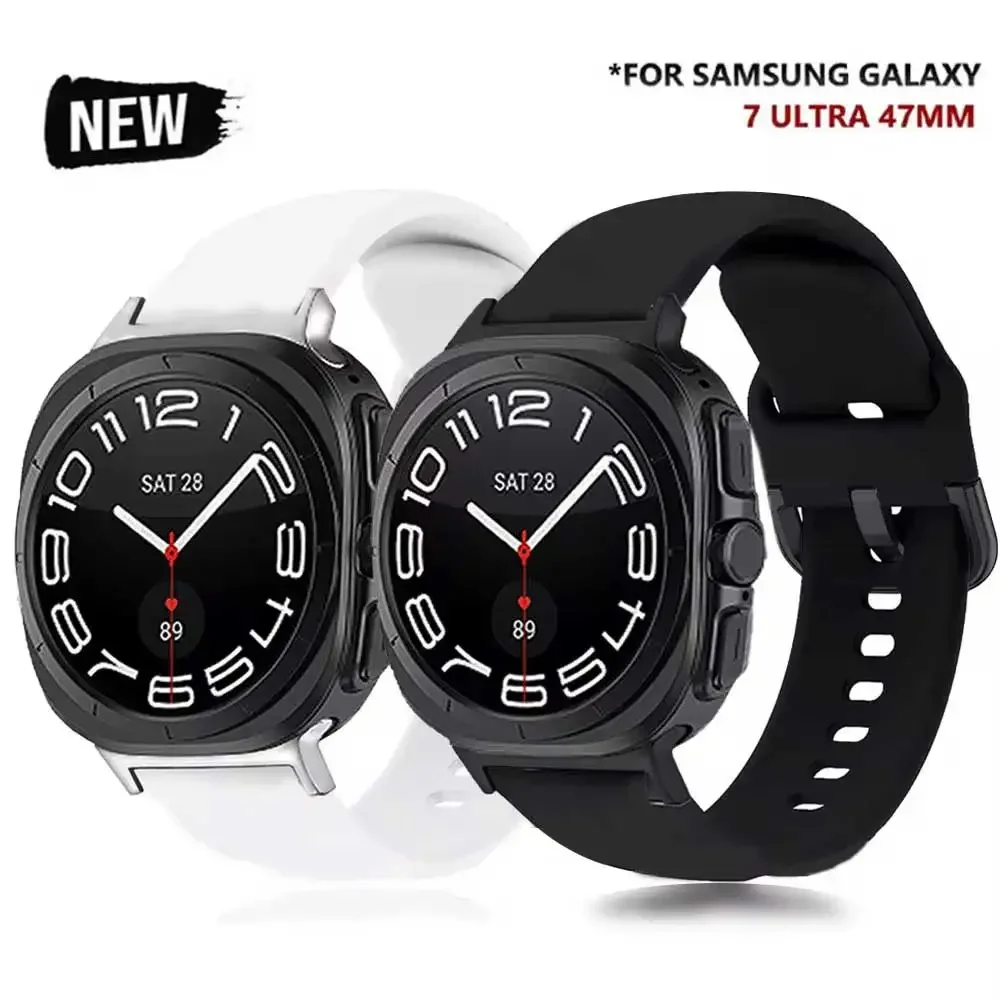 

Sport Band For Samsung Galaxy Watch Ultra 47mm silicone Bracelet NO Gaps Soft Sports Watchband Watch7 47 mm Strap Accessories