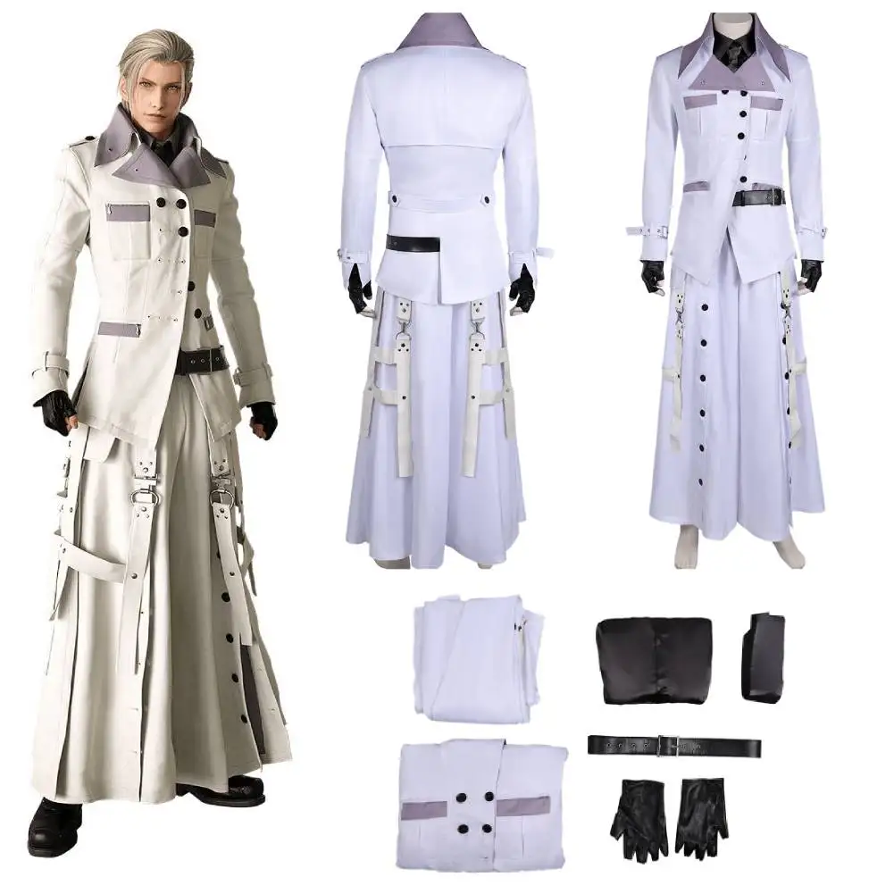 

Game Rufus Shinra Final Cosplay Costume Fantasy For Adult Men Fantasia Disguise Coat Belt Outfits Halloween Carnival Party Suit